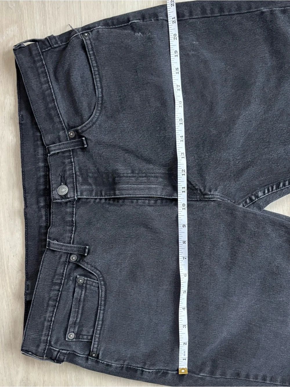 Levi's 514 Straight Black Wash Stretch Jeans Men's W38 L32 Dark Wash Denim